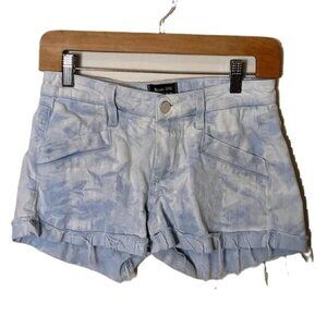 Rosie HW x PAIGE Anja Skylar Denim Shorts Jorts Light Wash Marbeling